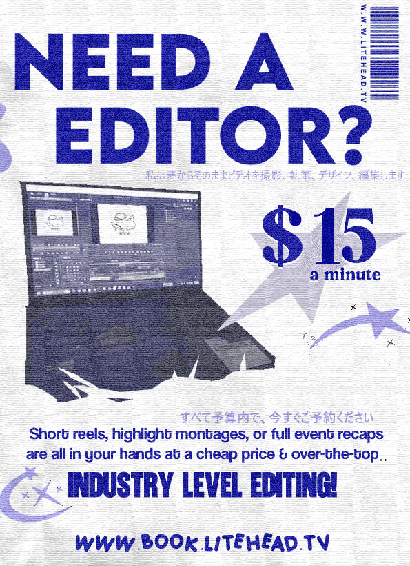 NEED A EDITOR?